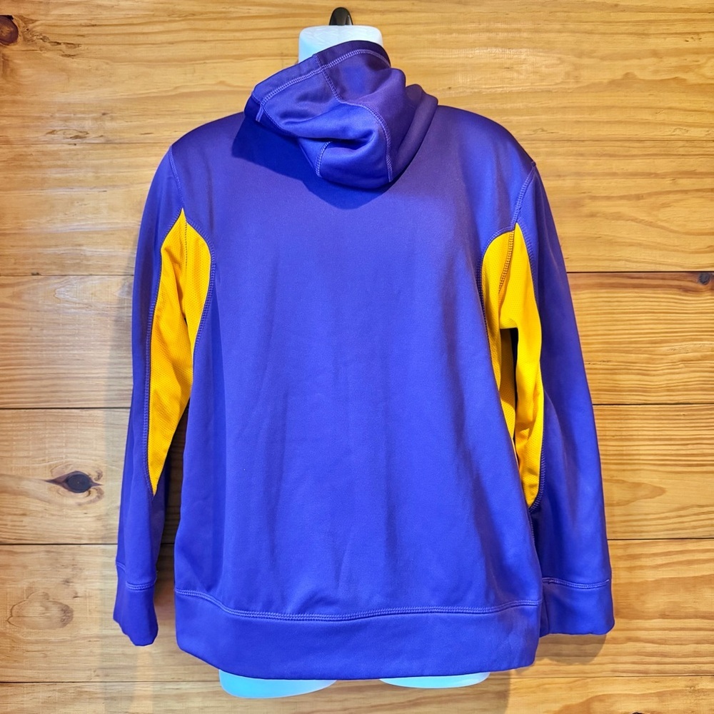 Nike Men’s LSU Tigers Therma-FIT Hoodie Purple Gold Pullover Sweatshirt XL - Picture 2 of 9